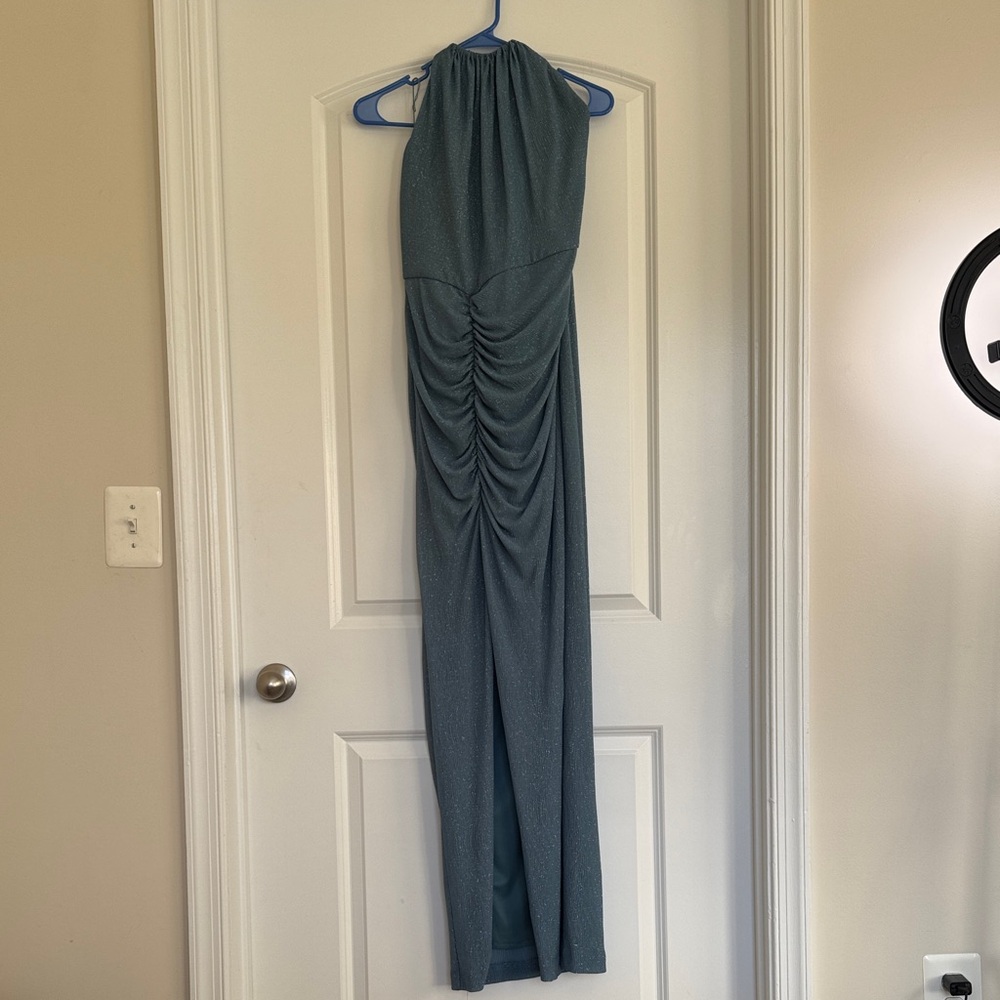 Aidan Mattox Teal Evening Gown